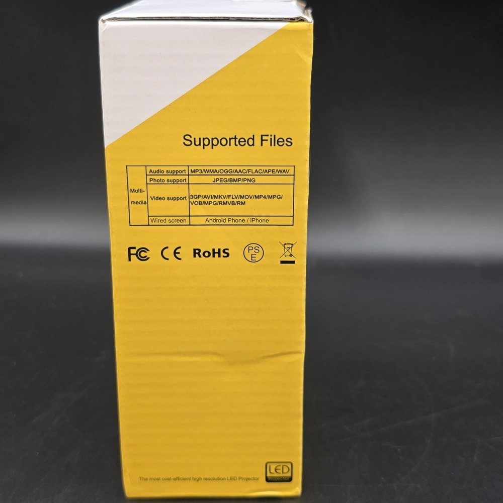 LED PROJECTOR HighResolution Portable LED Mini Projector White/Yellow New in Box - Picture 4 of 7